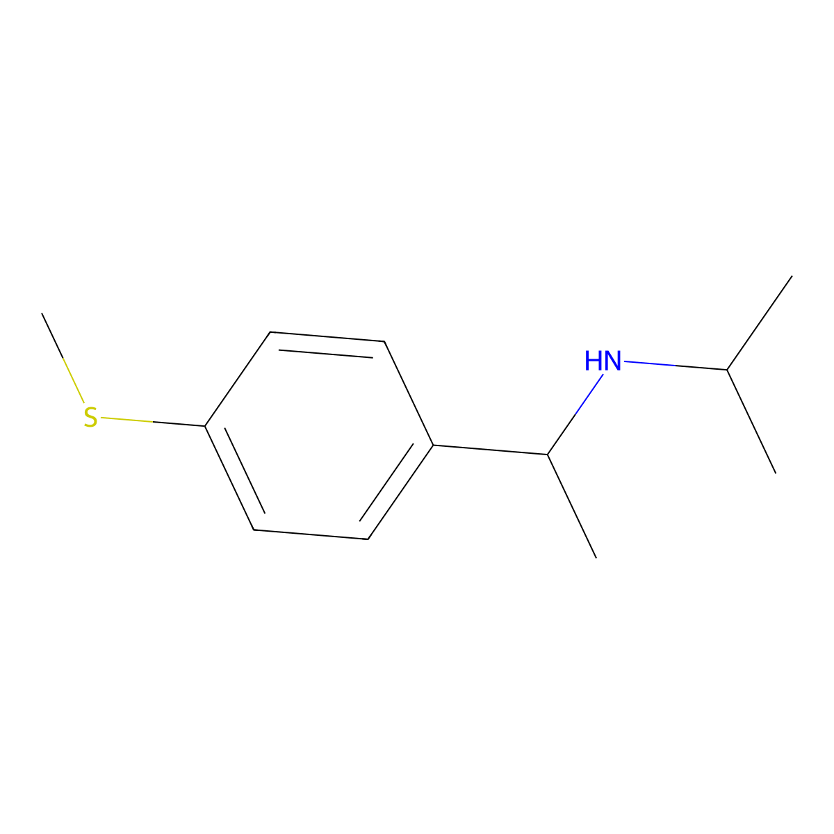 {1-[4-(Methylsulfanyl)phenyl]ethyl}(propan-2-yl)amine molecular structure, CAS 1019550-66-3