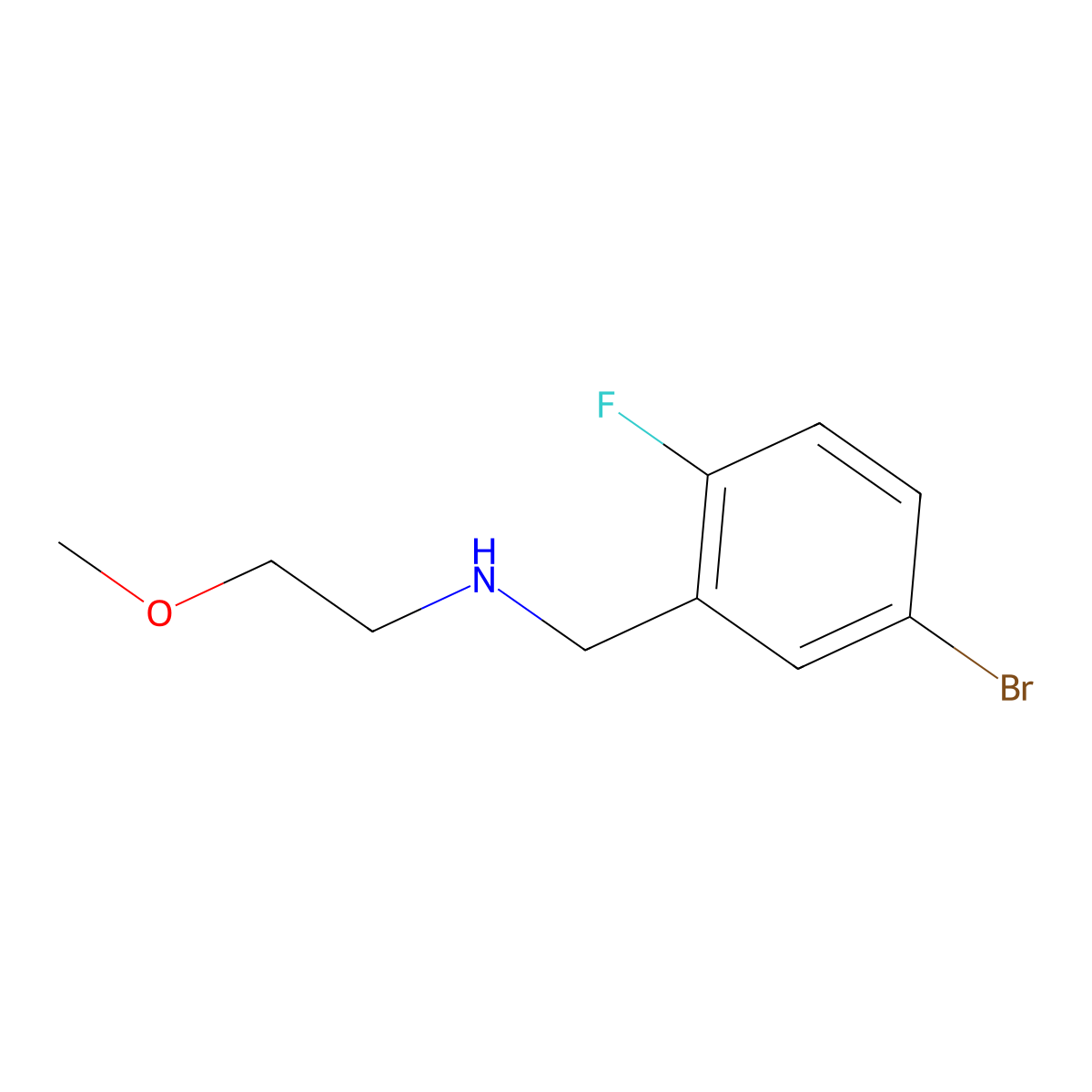 [(5-Bromo-2-fluorophenyl)methyl](2-methoxyethyl)amine molecular structure, CAS 1019550-69-6