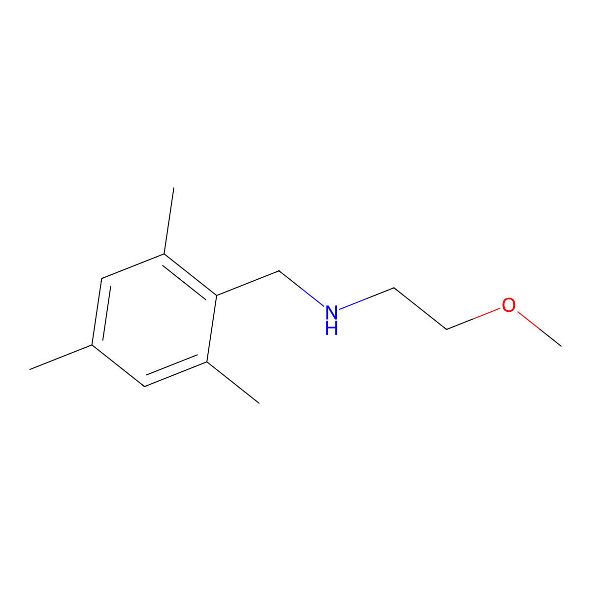 (2-Methoxyethyl)[(2,4,6-trimethylphenyl)methyl]amine molecular structure, CAS 1019550-75-4