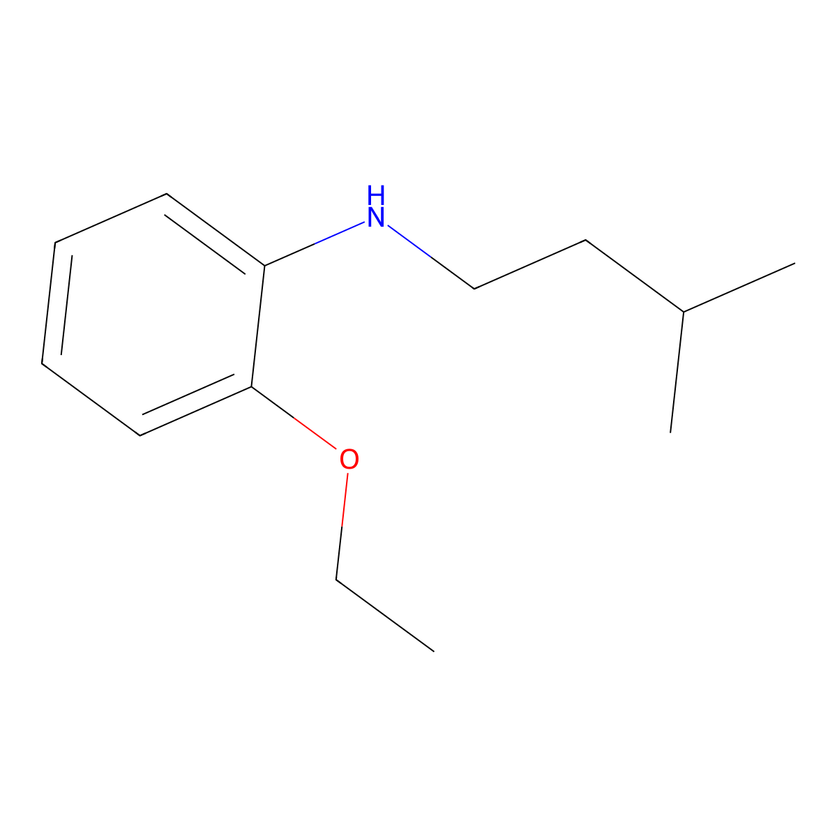 2-ethoxy-N-(3-methylbutyl)aniline molecular structure, CAS 1019550-80-1