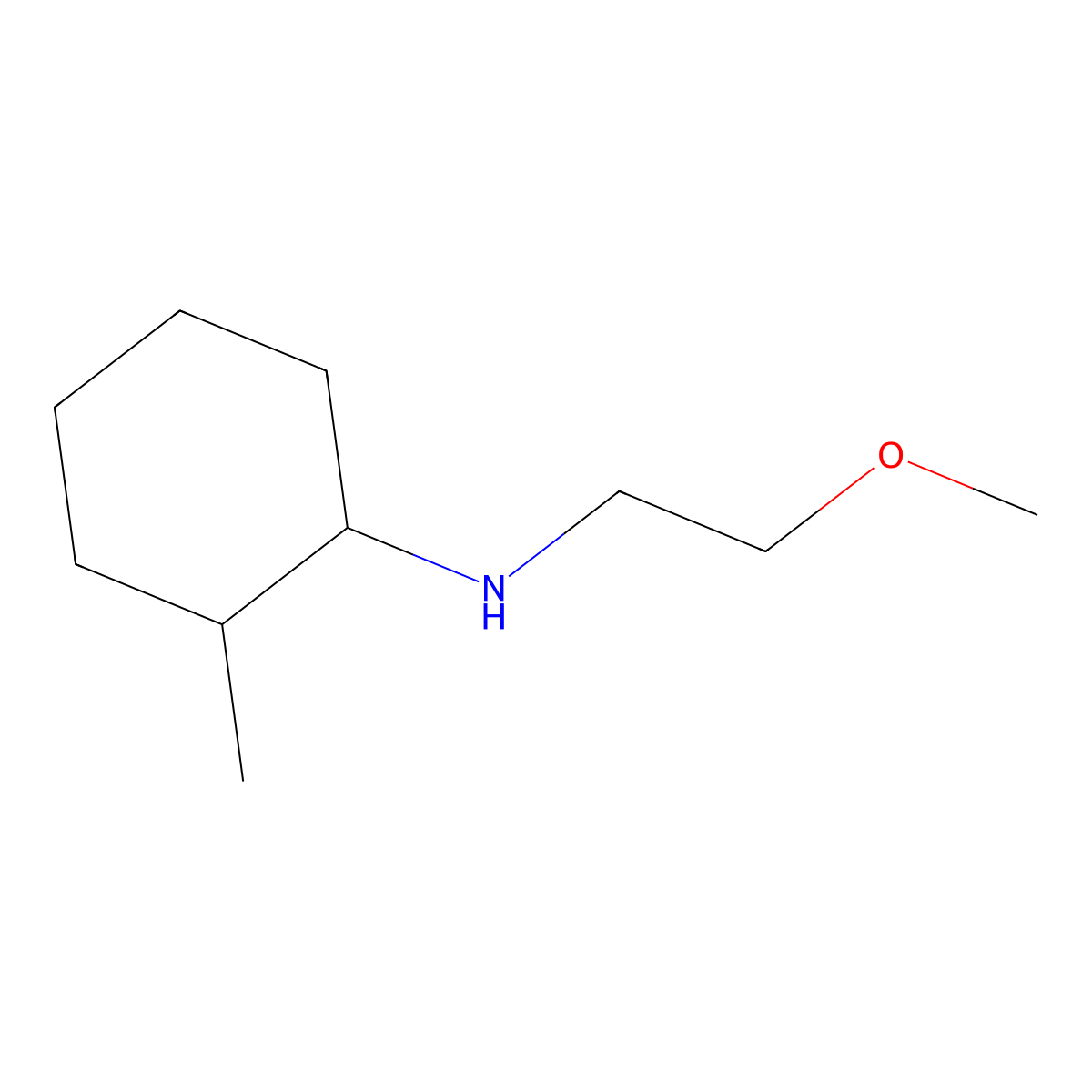 N-(2-methoxyethyl)-2-methylcyclohexan-1-amine molecular structure, CAS 1019550-81-2