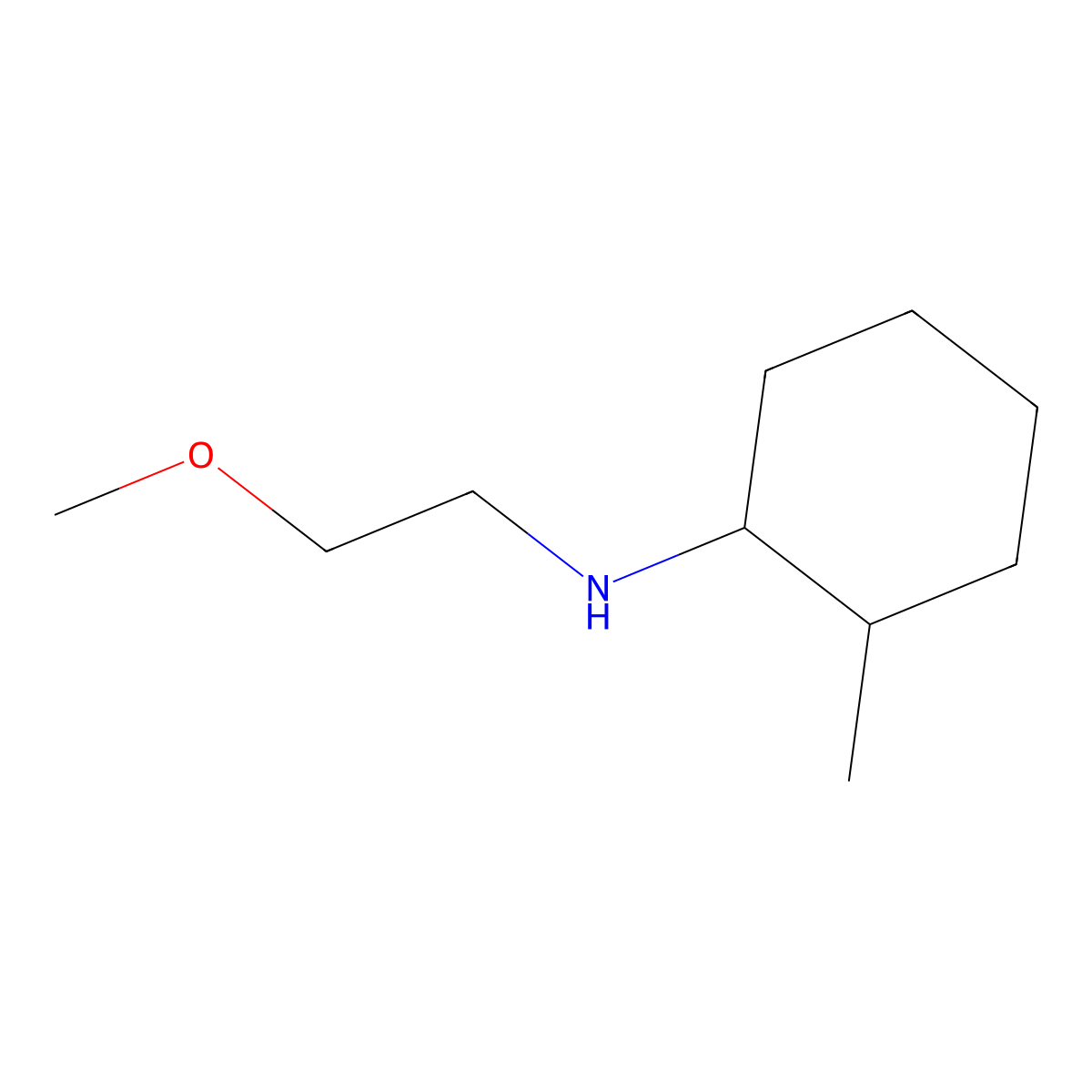 N-(2-methoxyethyl)-2-methylcyclohexan-1-amine molecular structure, CAS 1019550-81-2
