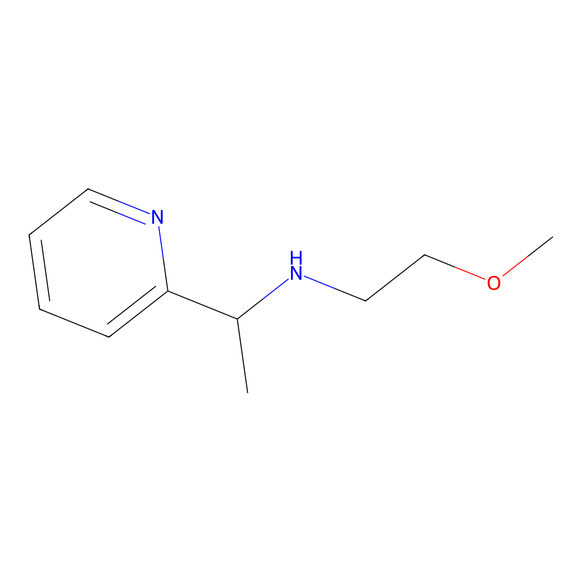 (2-Methoxyethyl)[1-(pyridin-2-YL)ethyl]amine molecular structure, CAS 1019550-96-9