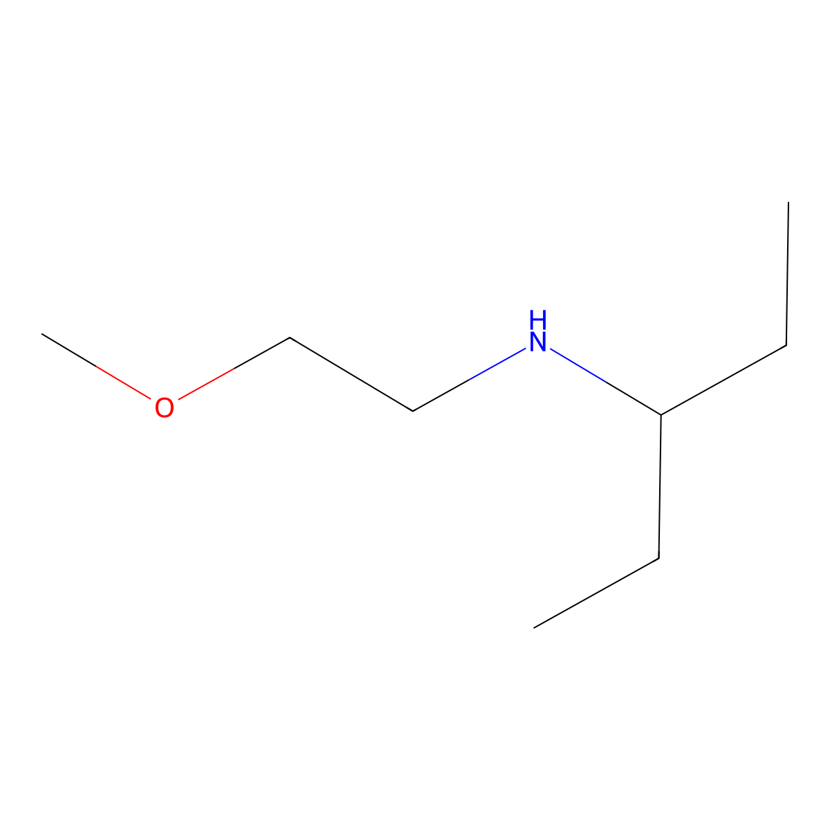(2-Methoxyethyl)(pentan-3-yl)amine molecular structure, CAS 1019551-00-8