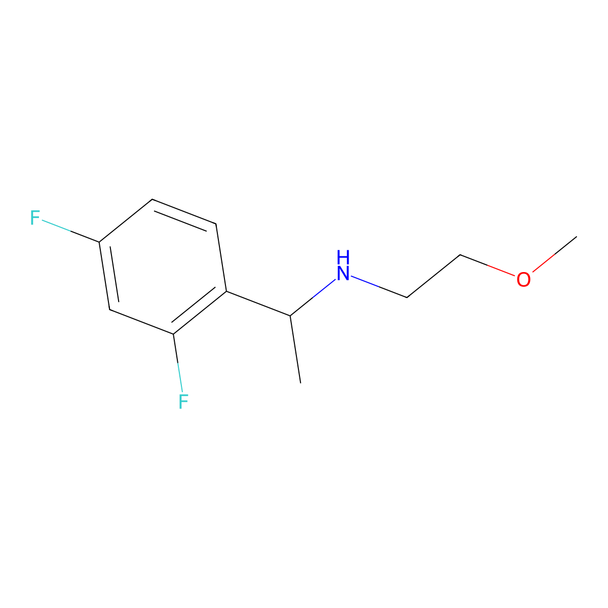 [1-(2,4-Difluorophenyl)ethyl](2-methoxyethyl)amine molecular structure, CAS 1019551-35-9