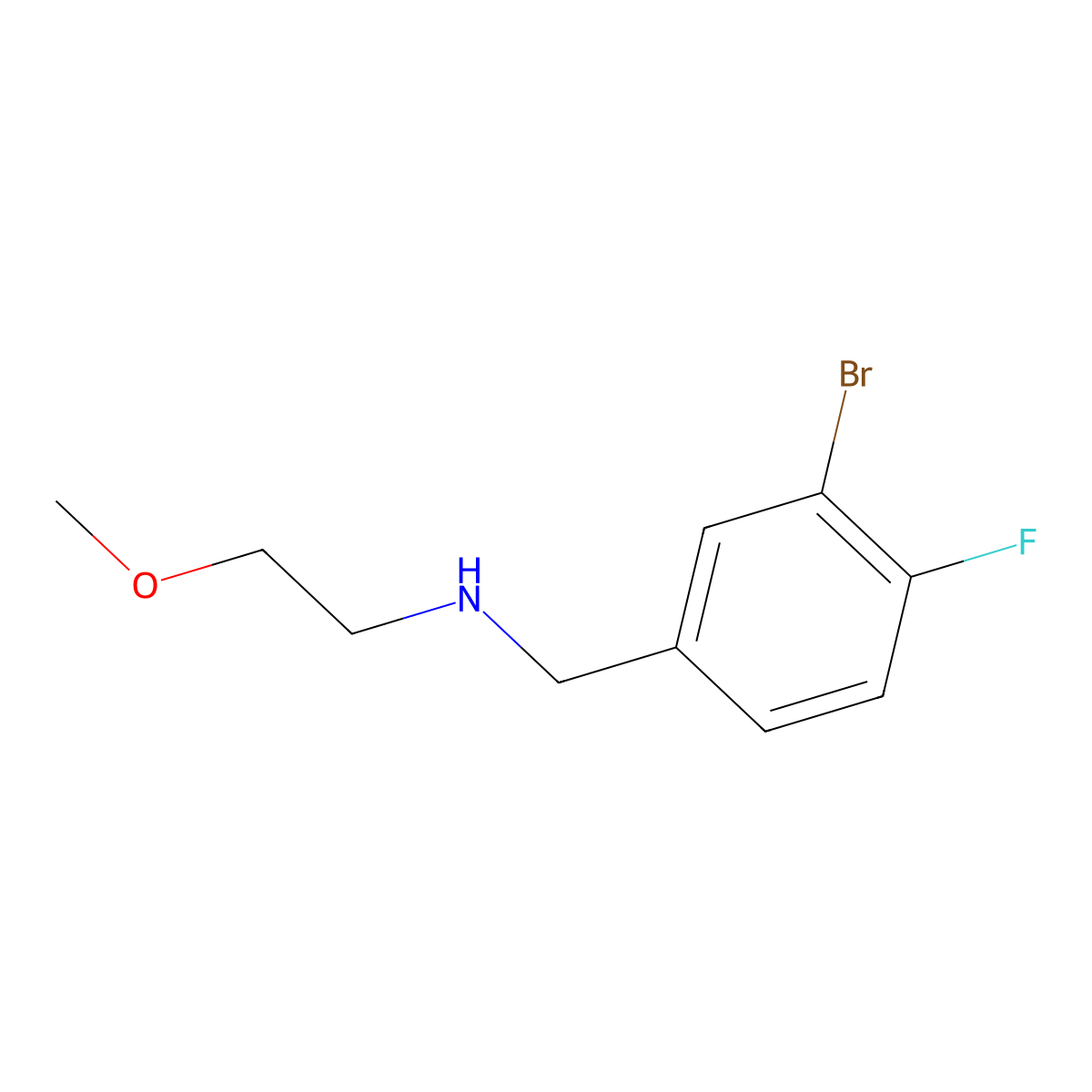 [(3-Bromo-4-fluorophenyl)methyl](2-methoxyethyl)amine molecular structure, CAS 1019551-50-8