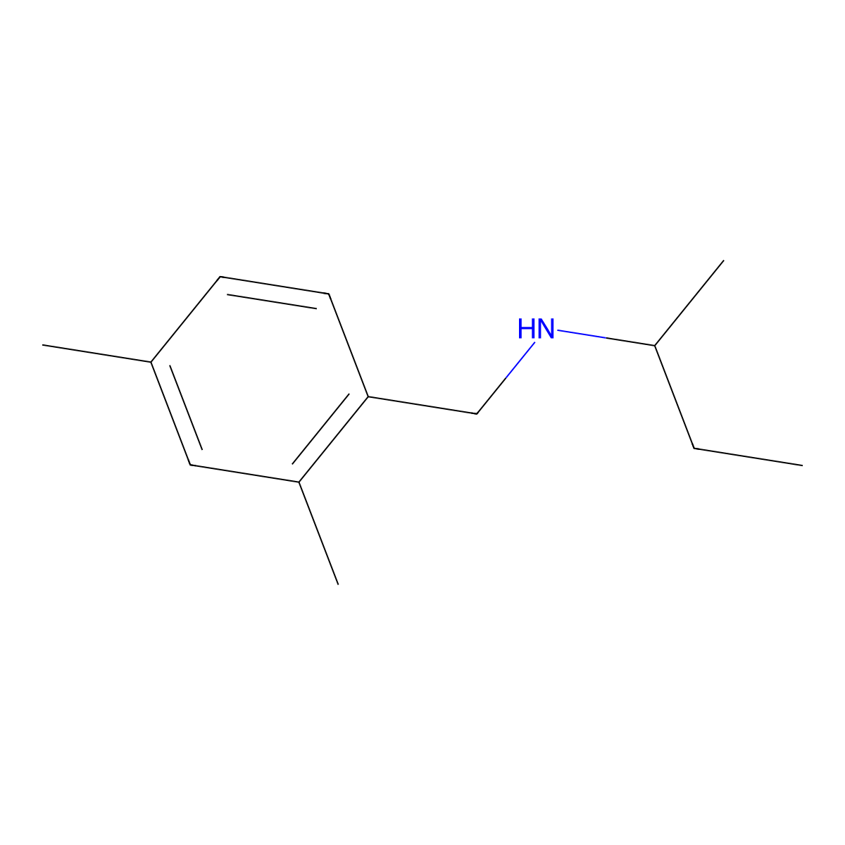 (Butan-2-yl)[(2,4-dimethylphenyl)methyl]amine molecular structure, CAS 1019551-74-6