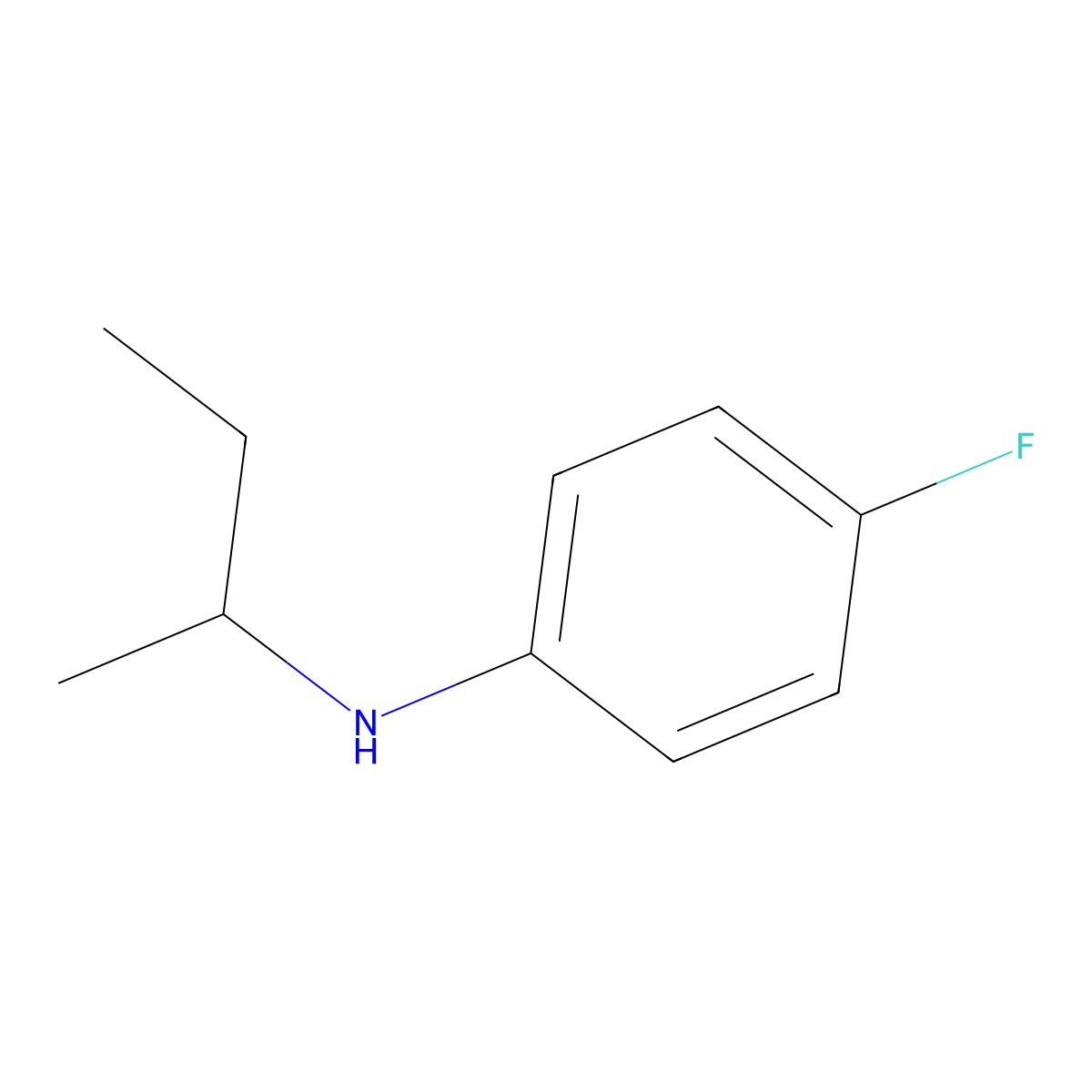 N-(butan-2-yl)-4-fluoroaniline molecular structure, CAS 1019551-87-1