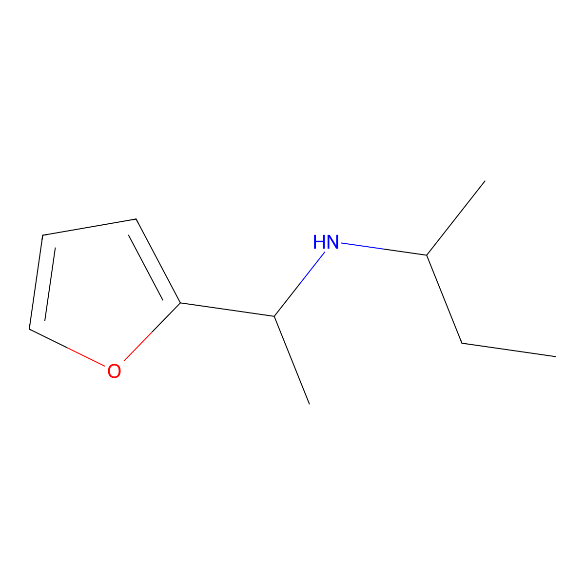 (Butan-2-yl)[1-(furan-2-yl)ethyl]amine molecular structure, CAS 1019552-22-7