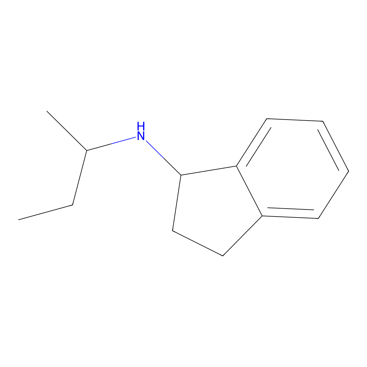 N-(butan-2-yl)-2,3-dihydro-1H-inden-1-amine molecular structure, CAS 1019552-25-0