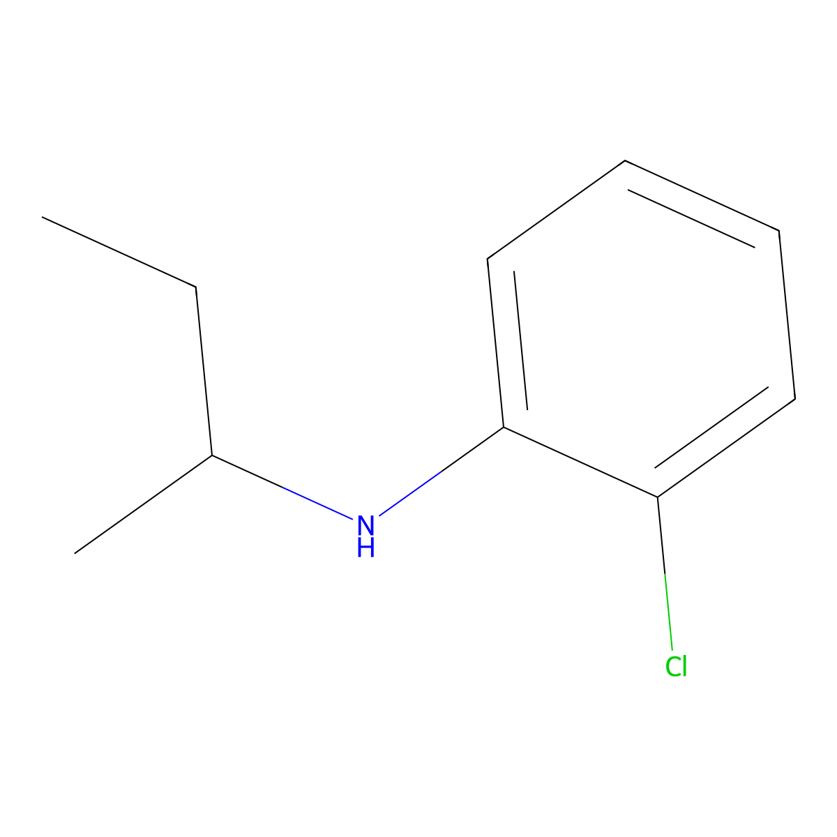 N-(butan-2-yl)-2-chloroaniline molecular structure, CAS 1019552-39-6