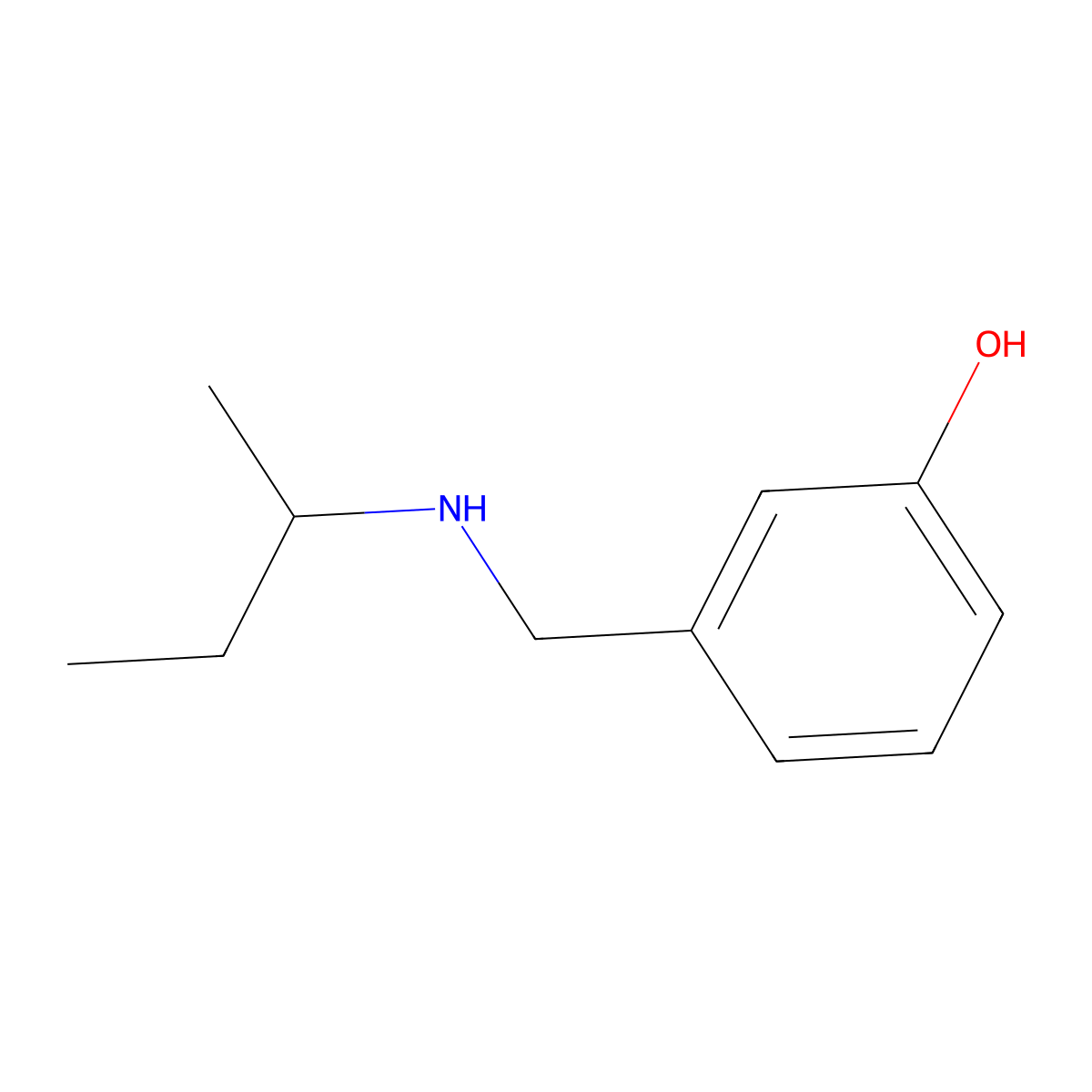 3-{[(Butan-2-yl)amino]methyl}phenol molecular structure, CAS 1019552-64-7