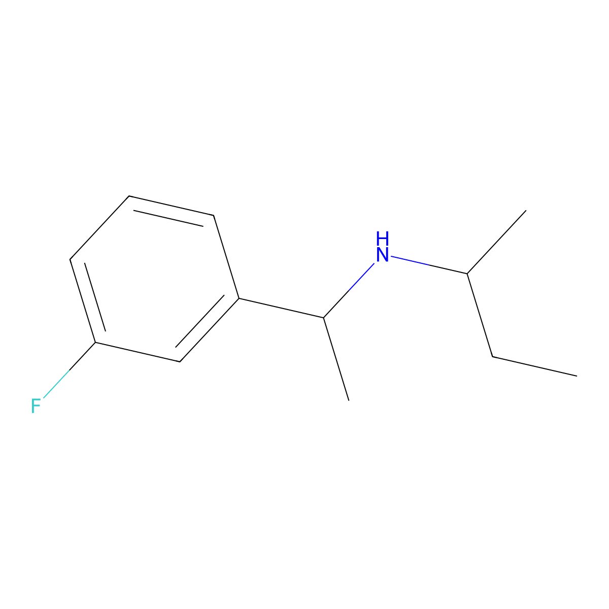 (Butan-2-yl)[1-(3-fluorophenyl)ethyl]amine molecular structure, CAS 1019552-67-0