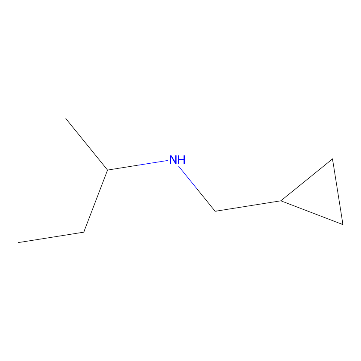 N-(Cyclopropylmethyl)-2-butanamine molecular structure, CAS 1019553-92-4