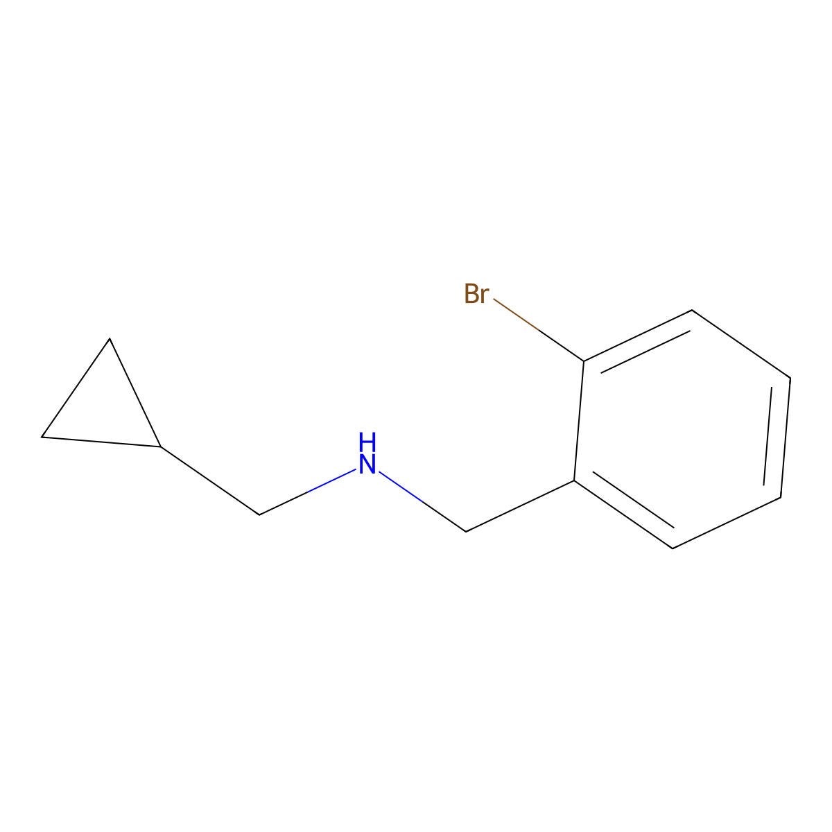 [(2-Bromophenyl)methyl](cyclopropylmethyl)amine molecular structure, CAS 1019554-04-1