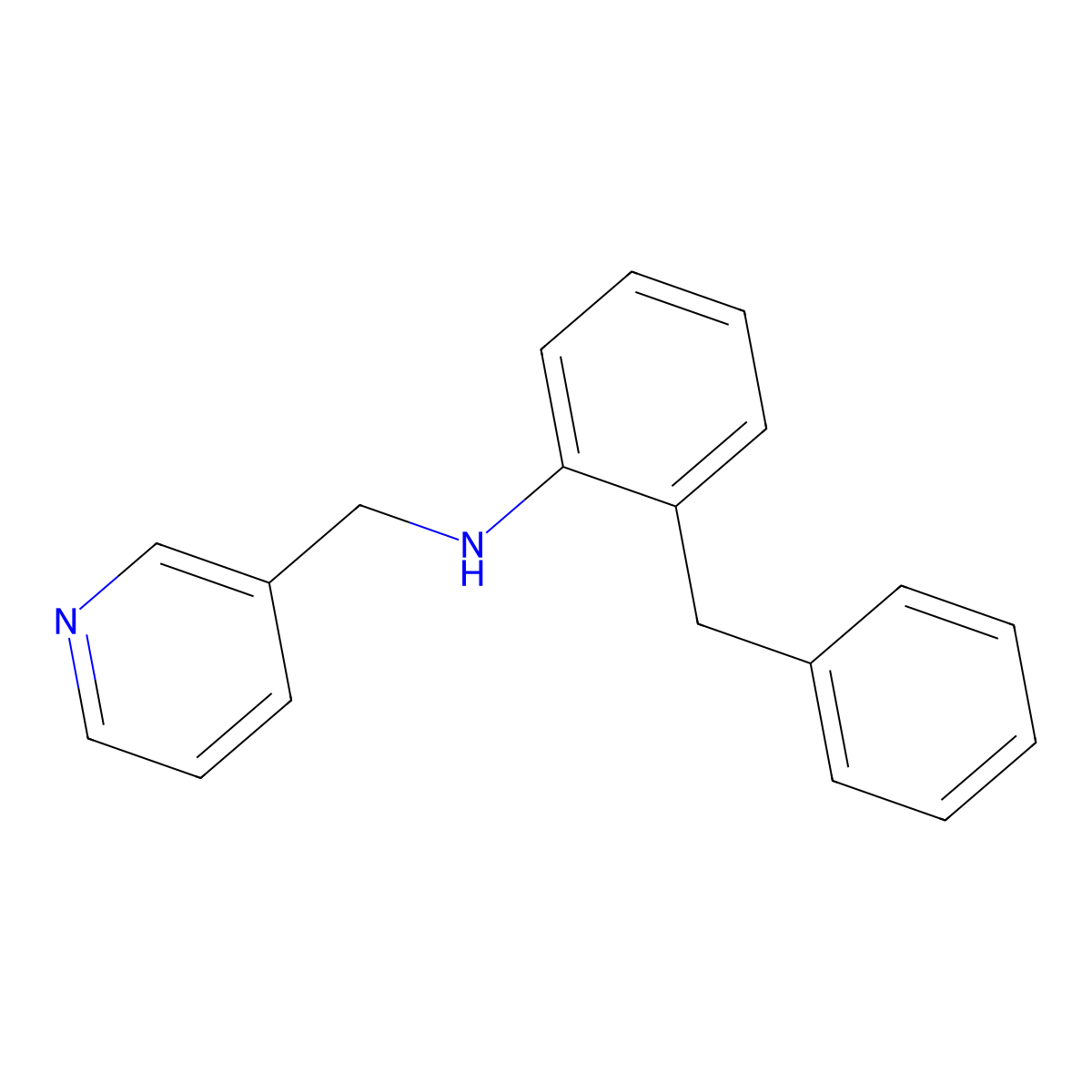2-Benzyl-N-[(pyridin-3-yl)methyl]aniline molecular structure, CAS 1019554-29-0