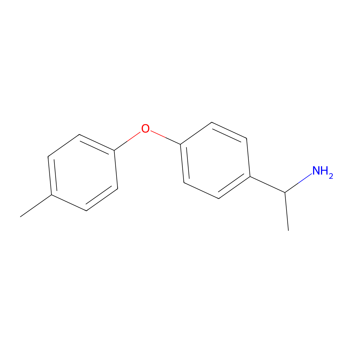 1-(4-(p-Tolyloxy)phenyl)ethanamine molecular structure, CAS 1019554-76-7