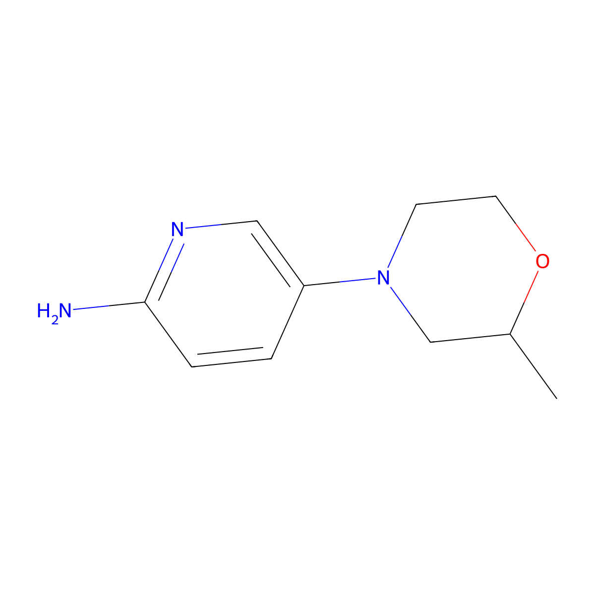 5-(2-Methylmorpholin-4-yl)pyridin-2-amine molecular structure, CAS 1019557-04-0