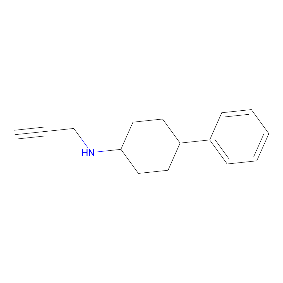 4-Phenyl-N-(prop-2-YN-1-YL)cyclohexan-1-amine molecular structure, CAS 1019557-09-5