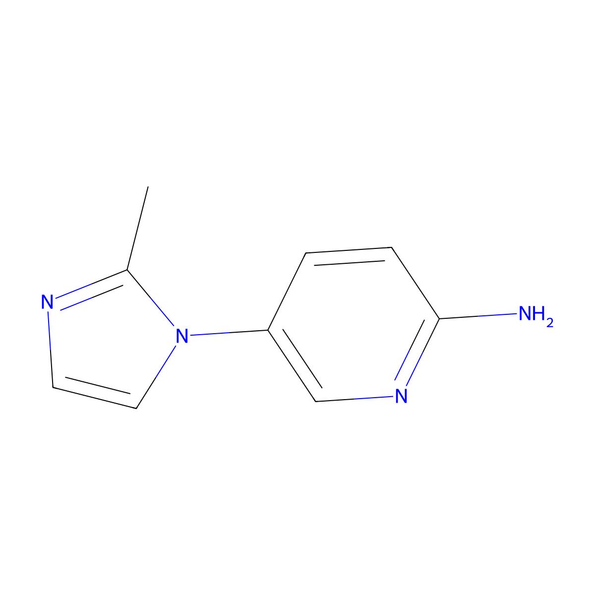 5-(2-Methyl-1H-imidazol-1-yl)pyridin-2-amine molecular structure, CAS 1019558-27-0