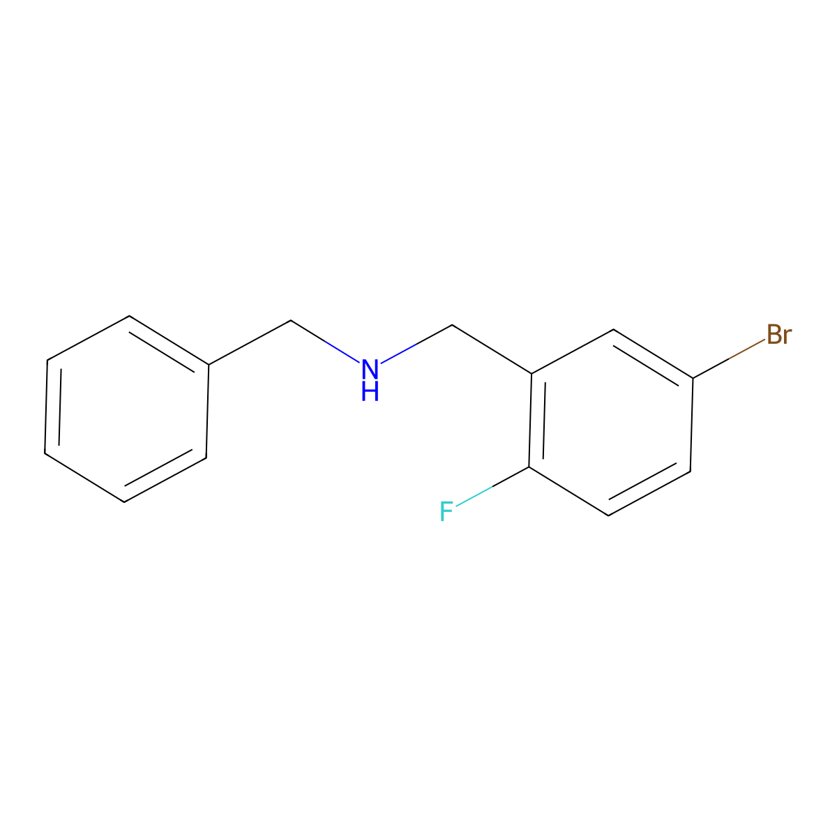 2-(Benzylaminomethyl)-4-bromo-1-fluorobenzene molecular structure, CAS 1019558-55-4