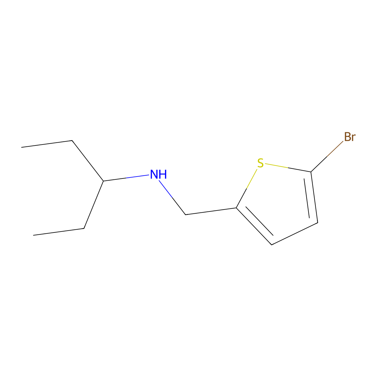 [(5-Bromothiophen-2-YL)methyl](pentan-3-YL)amine molecular structure, CAS 1019559-37-5