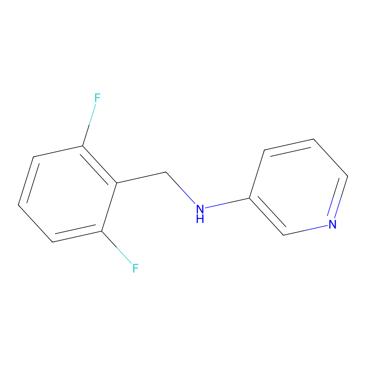 N-[(2,6-difluorophenyl)methyl]pyridin-3-amine molecular structure, CAS 1019559-67-1