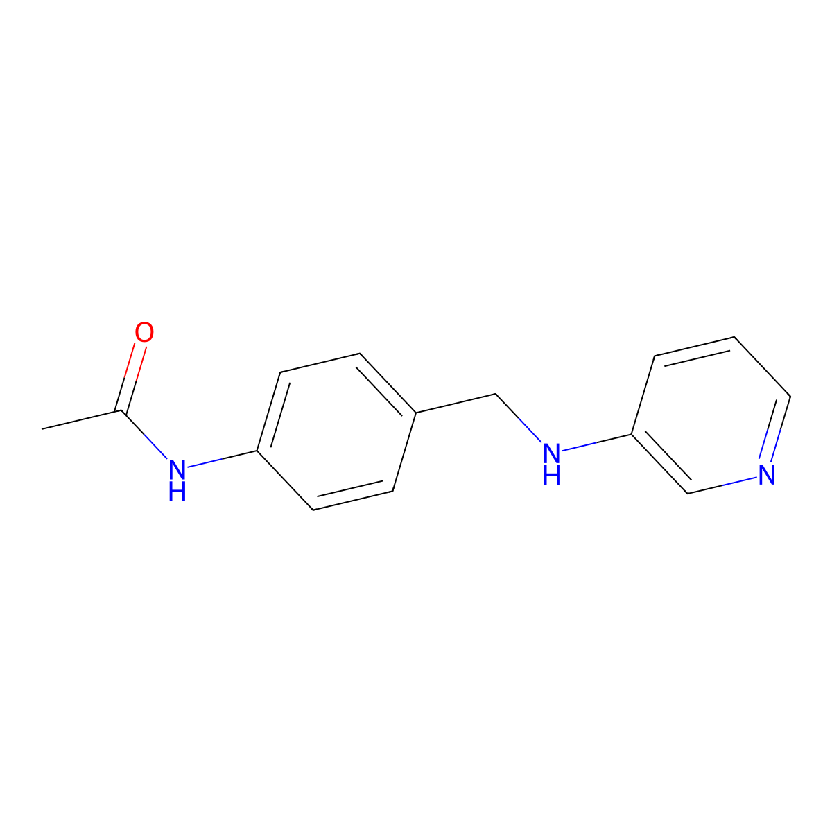N-(4-{[(pyridin-3-yl)amino]methyl}phenyl)acetamide molecular structure, CAS 1019559-76-2