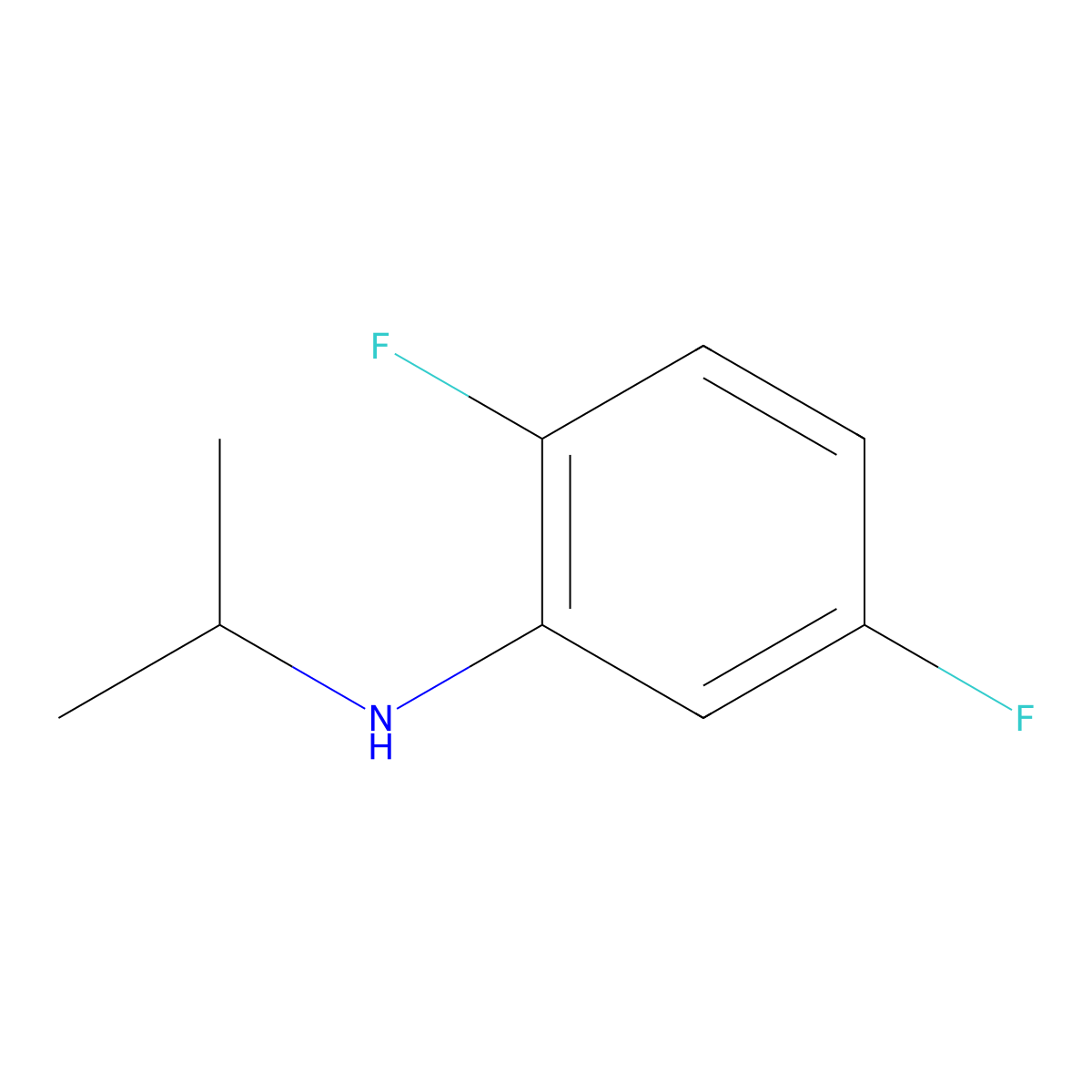 2,5-difluoro-N-(propan-2-yl)aniline molecular structure, CAS 1019560-05-4