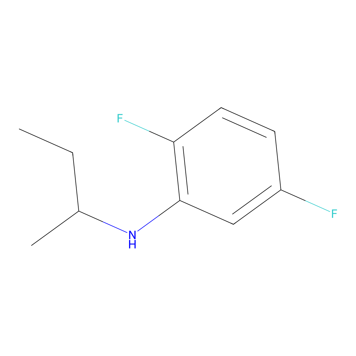 N-(butan-2-yl)-2,5-difluoroaniline molecular structure, CAS 1019560-33-8