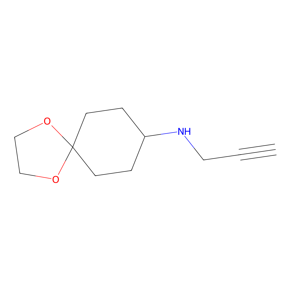 N-(Prop-2-YN-1-YL)-1,4-dioxaspiro[4.5]decan-8-amine molecular structure, CAS 1019560-61-2