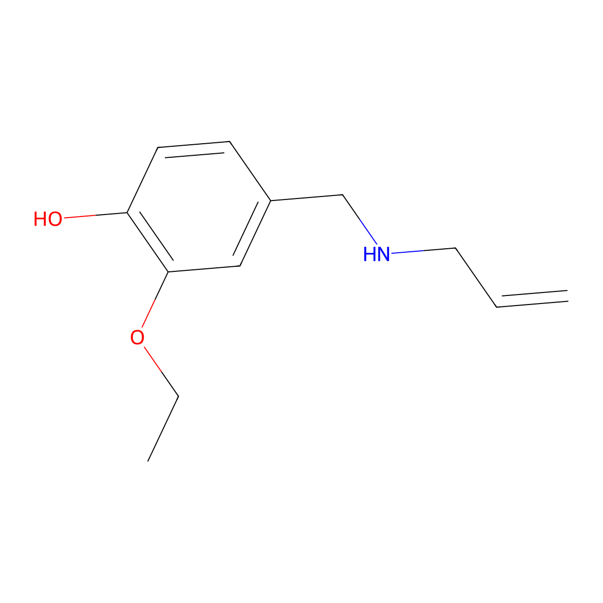 2-Ethoxy-4-{[(prop-2-en-1-yl)amino]methyl}phenol molecular structure, CAS 1019560-97-4