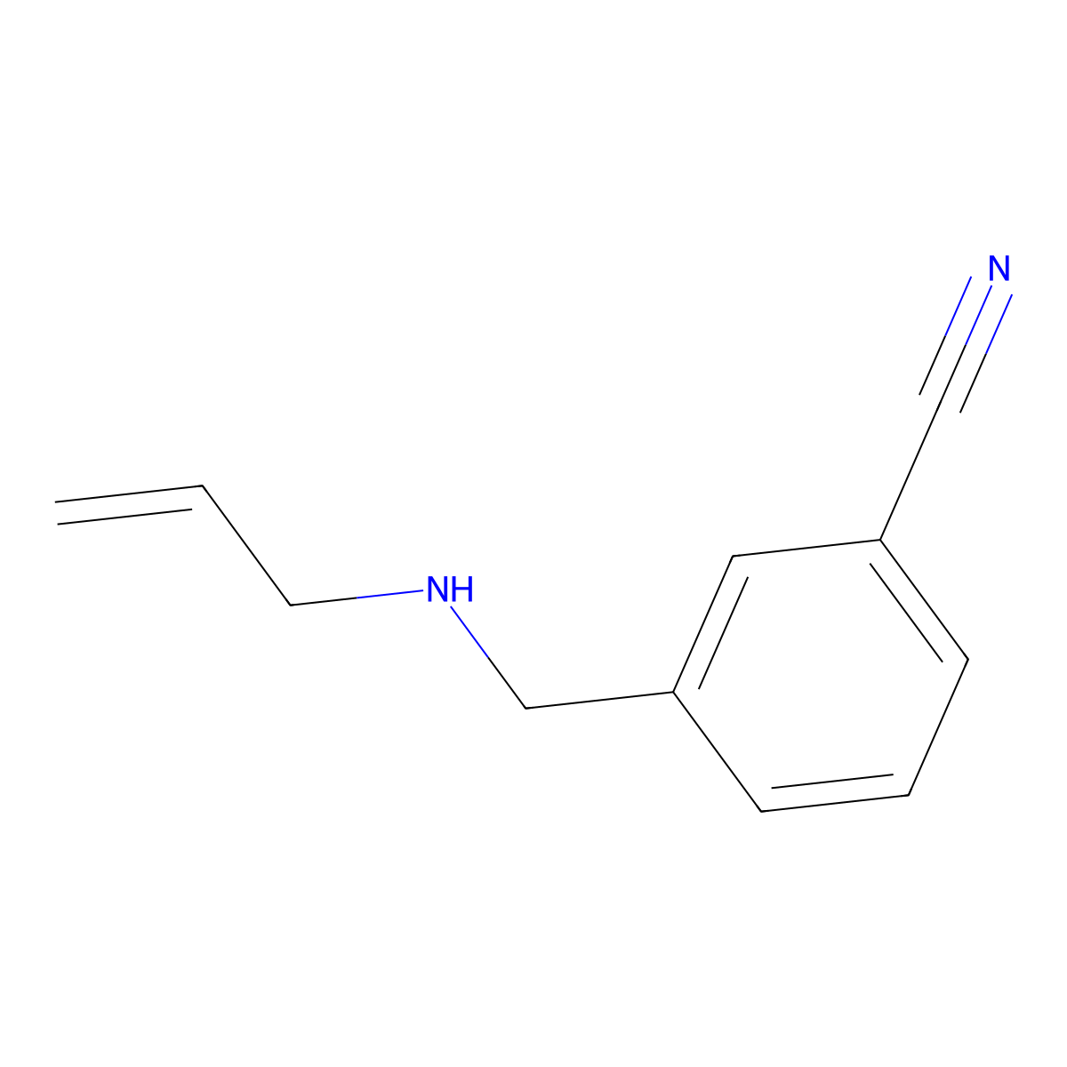 3-[(Prop-2-en-1-ylamino)methyl]benzonitrile molecular structure, CAS 1019561-15-9
