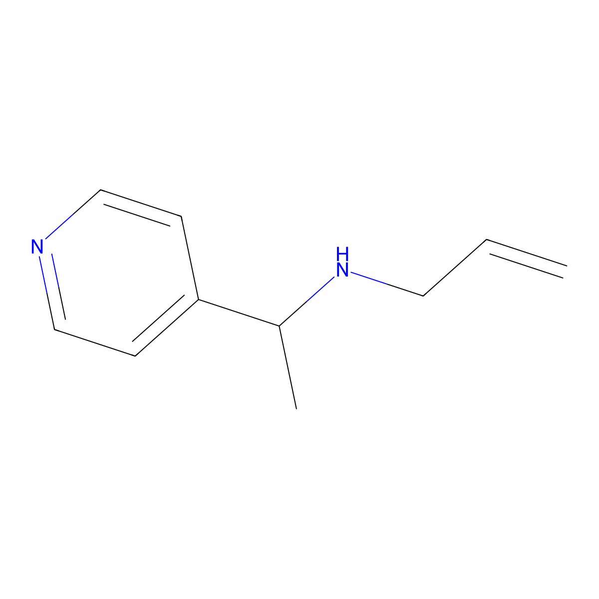 (Prop-2-en-1-yl)[1-(pyridin-4-yl)ethyl]amine molecular structure, CAS 1019561-31-9
