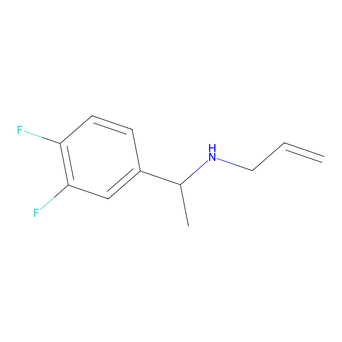 [1-(3,4-Difluorophenyl)ethyl](prop-2-EN-1-YL)amine molecular structure, CAS 1019561-72-8