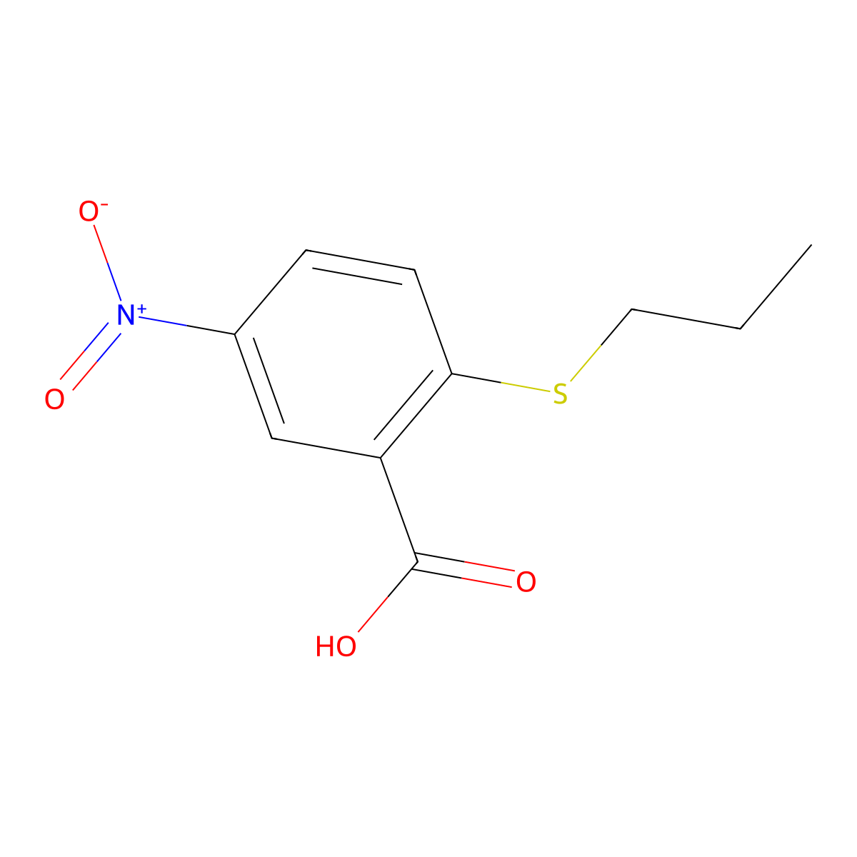 5-Nitro-2-(propylsulfanyl)benzoic acid molecular structure, CAS 1019562-08-3