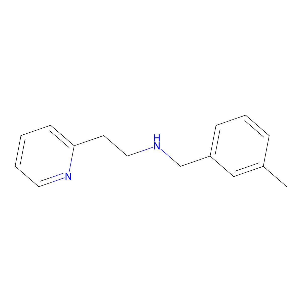 N-[(3-Methylphenyl)methyl]-2-pyridineethanamine molecular structure, CAS 1019564-09-0