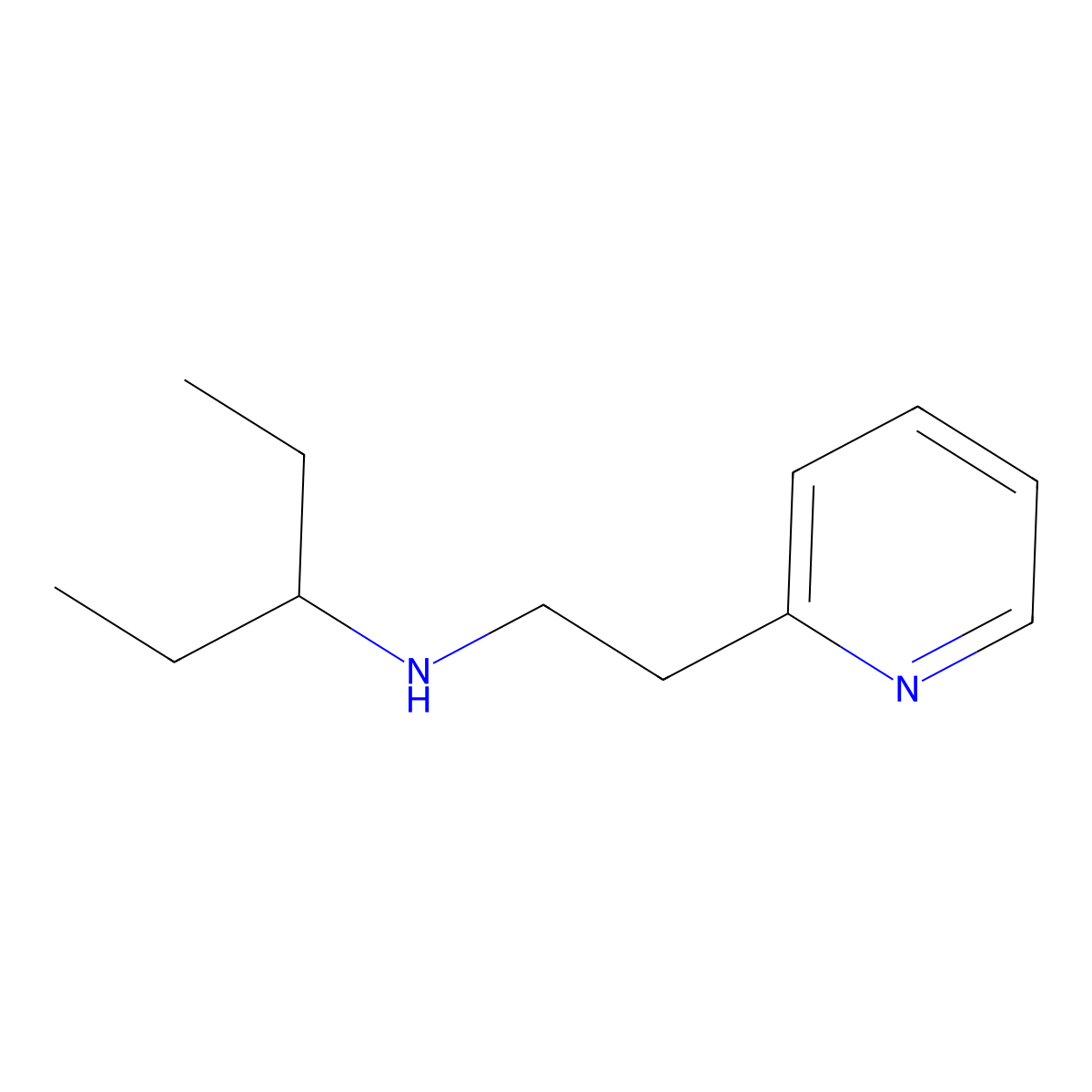 (Pentan-3-yl)[2-(pyridin-2-yl)ethyl]amine molecular structure, CAS 1019564-57-8