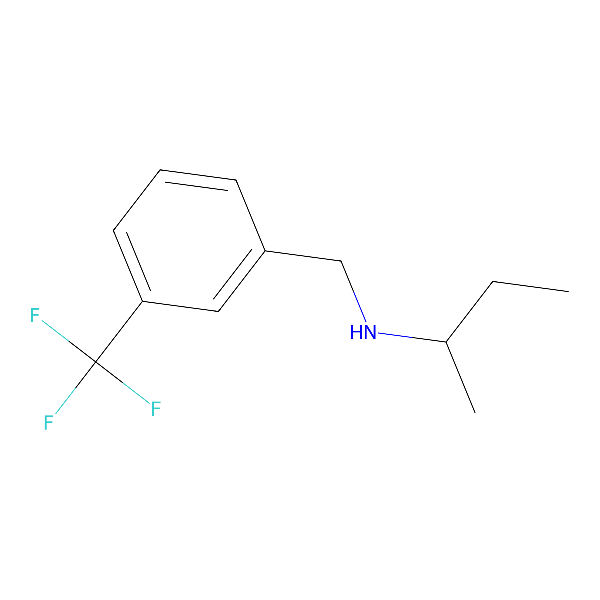 (Butan-2-yl)({[3-(trifluoromethyl)phenyl]methyl})amine molecular structure, CAS 1019564-96-5
