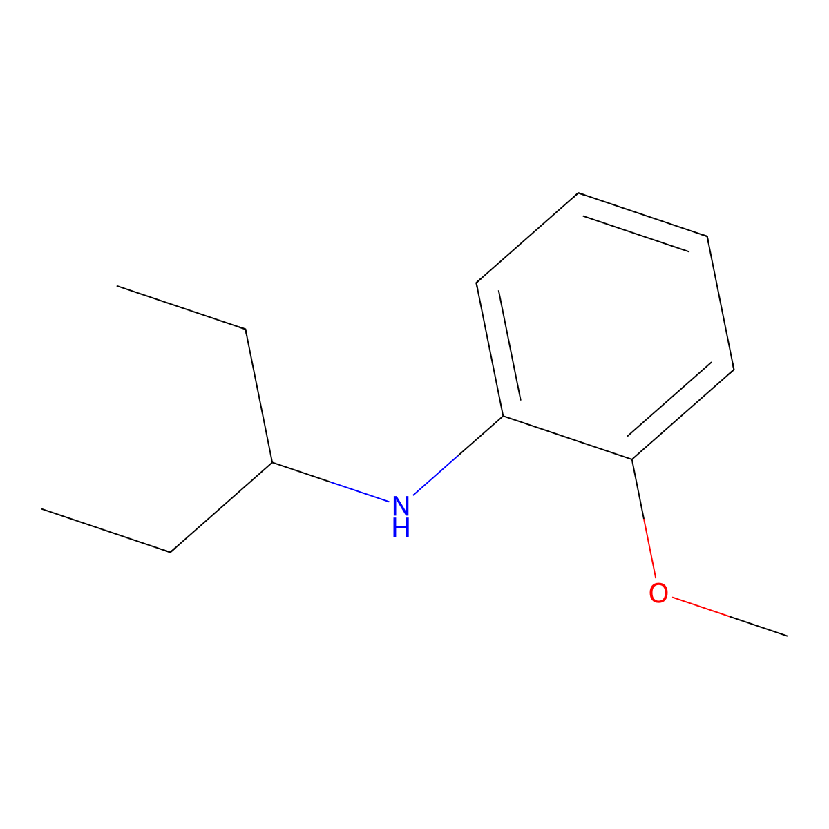 2-Methoxy-N-(pentan-3-YL)aniline molecular structure, CAS 1019565-79-7