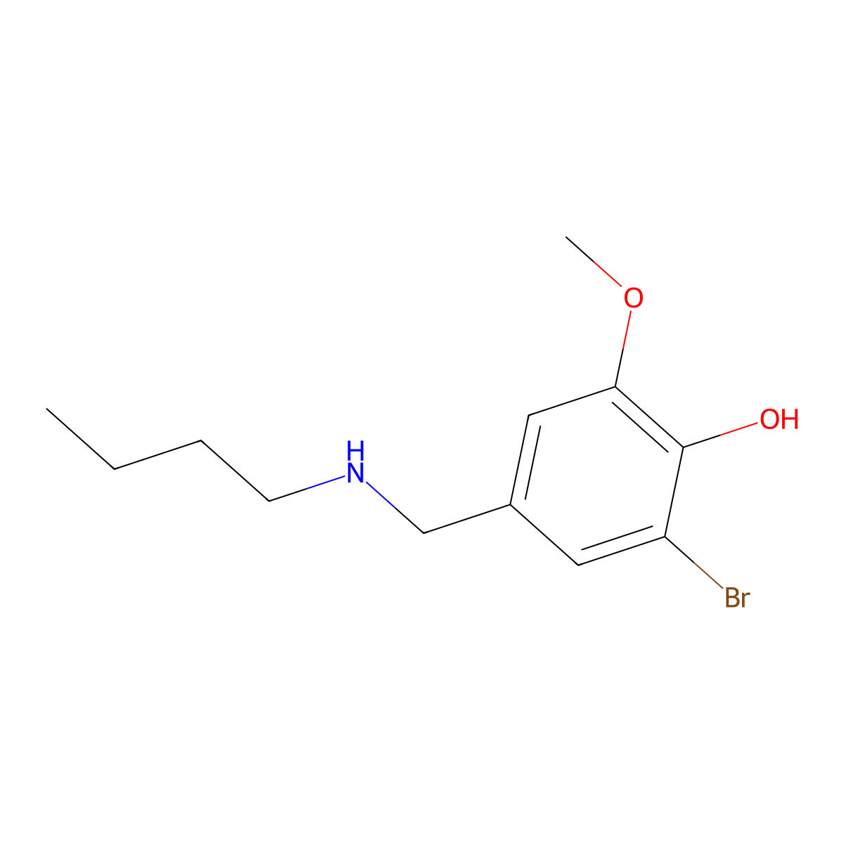 2-Bromo-4-[(butylamino)methyl]-6-methoxyphenol molecular structure, CAS 1019565-95-7