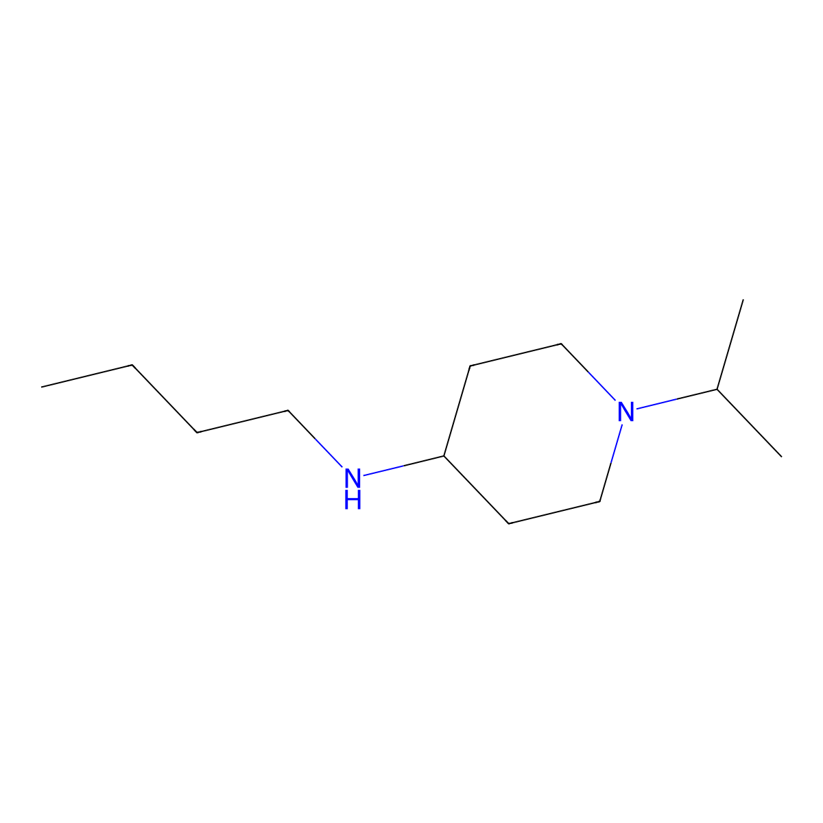 N-Butyl-1-(propan-2-yl)piperidin-4-amine molecular structure, CAS 1019566-01-8