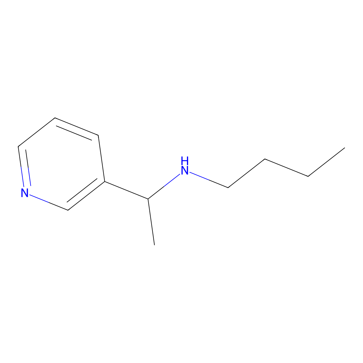 Butyl[1-(pyridin-3-YL)ethyl]amine molecular structure, CAS 1019566-13-2