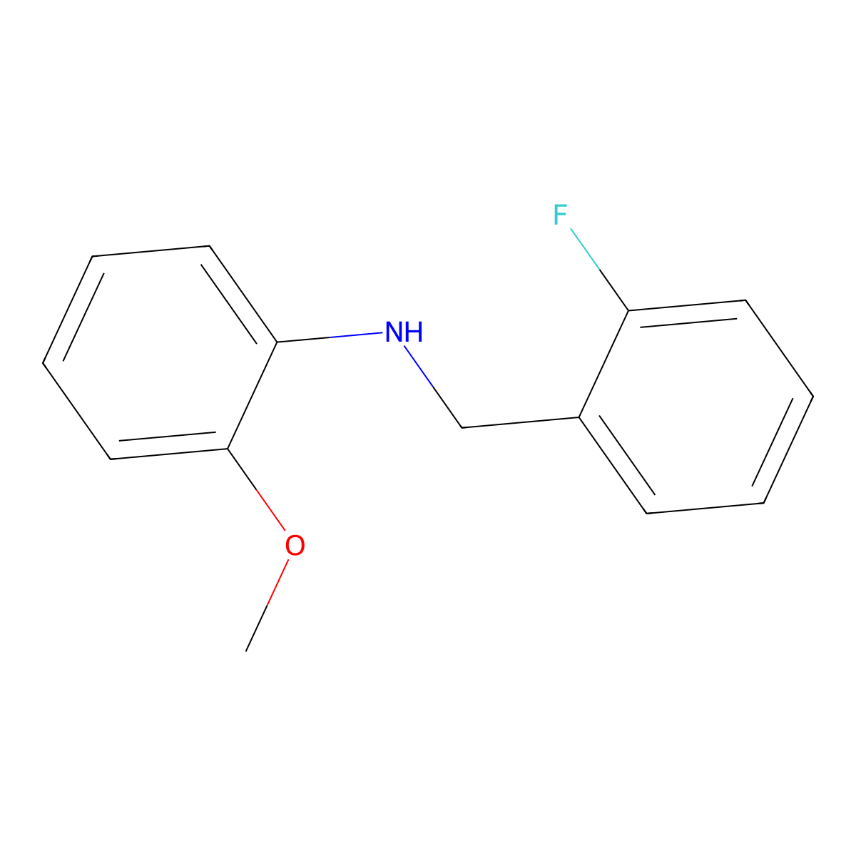 N-(2-Fluorobenzyl)-2-methoxyaniline molecular structure, CAS 1019566-30-3