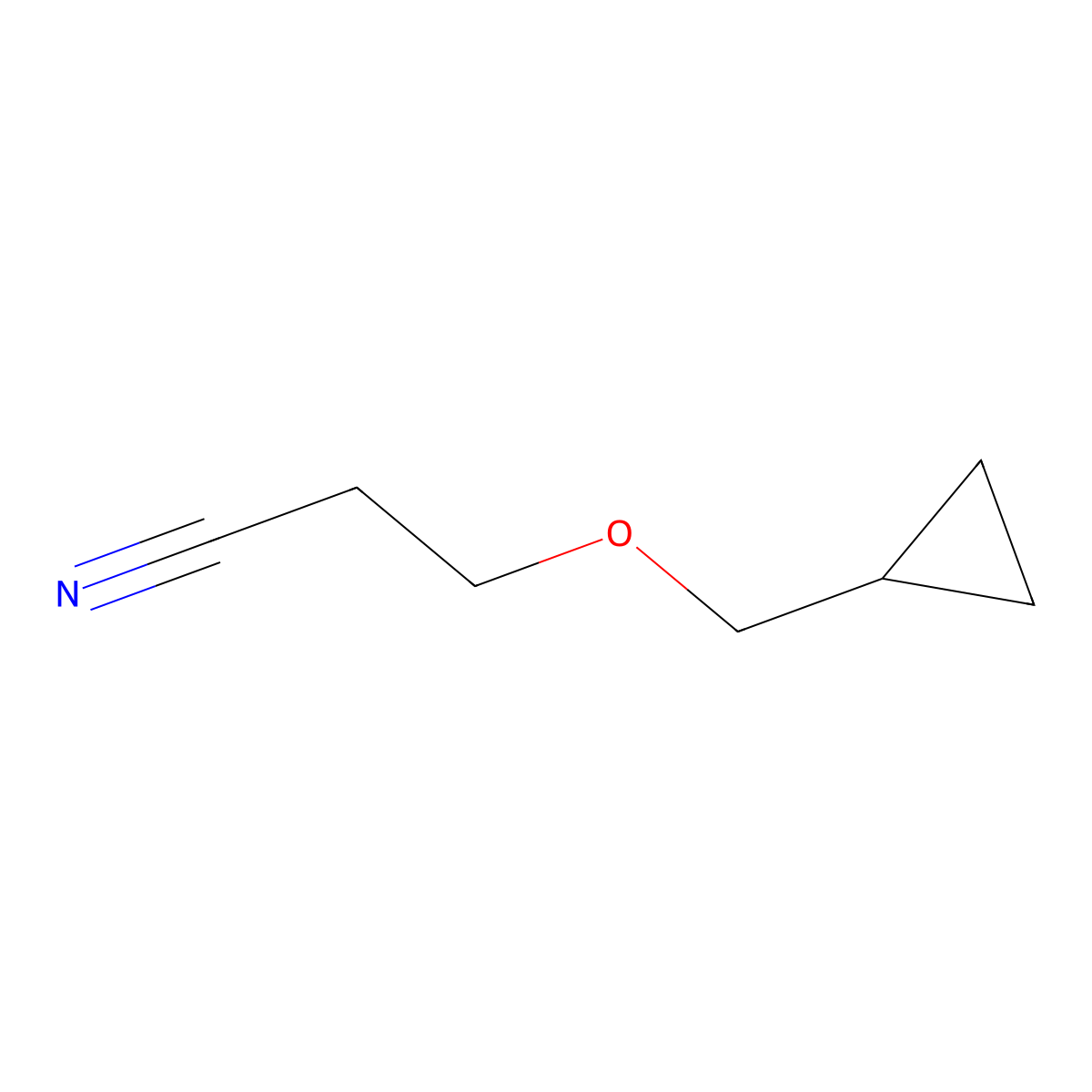 3-(Cyclopropylmethoxy)propanenitrile molecular structure, CAS 1019568-17-2