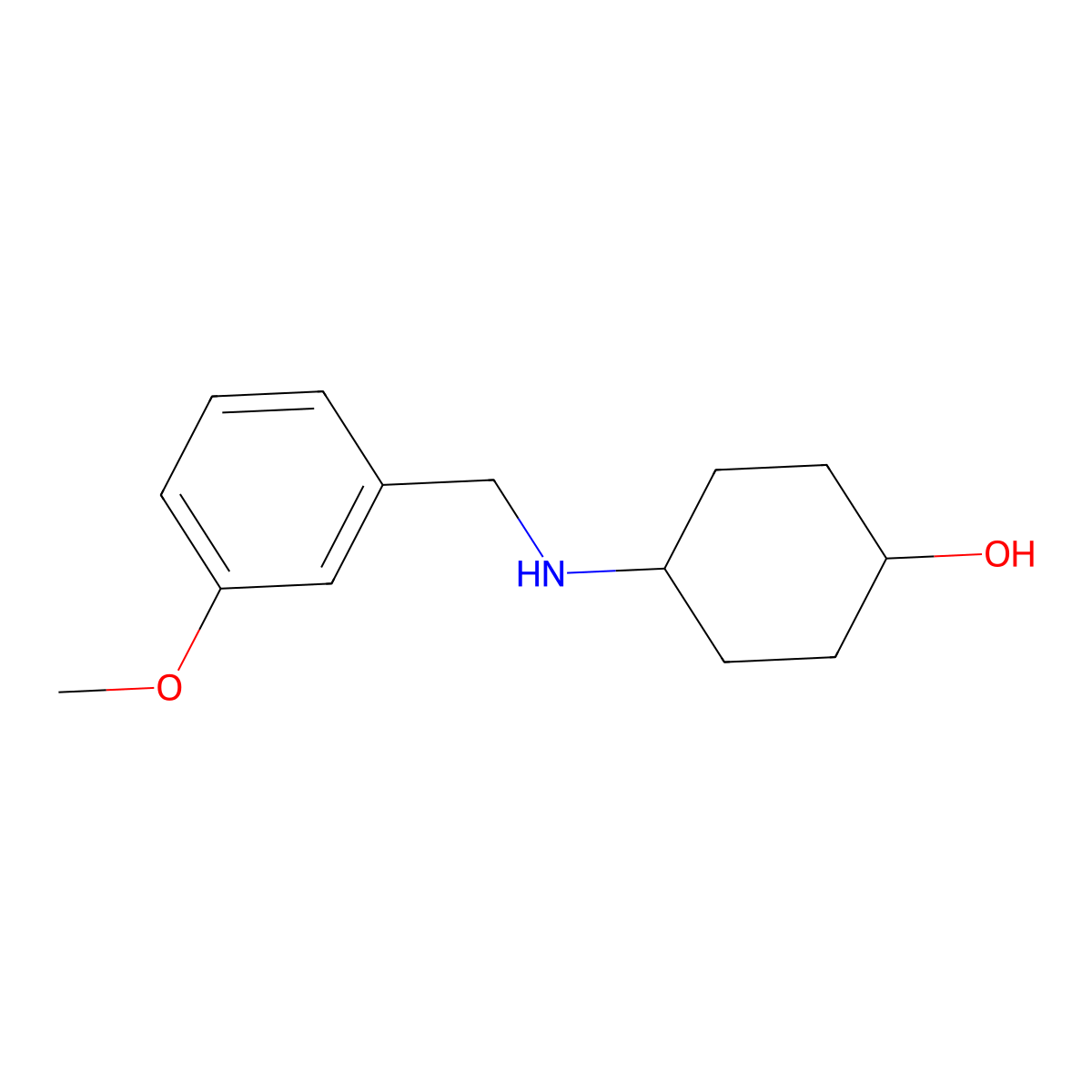 4-{[(3-Methoxyphenyl)methyl]amino}cyclohexan-1-OL molecular structure, CAS 1019572-52-1