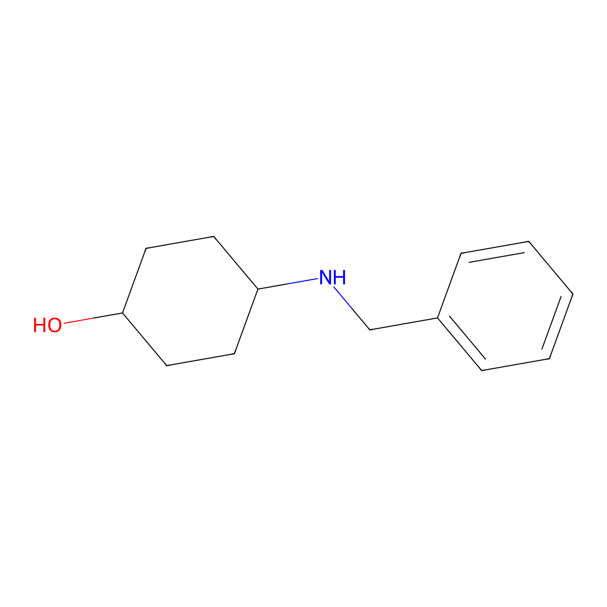 4-(Benzylamino)cyclohexan-1-ol molecular structure, CAS 1019573-01-3