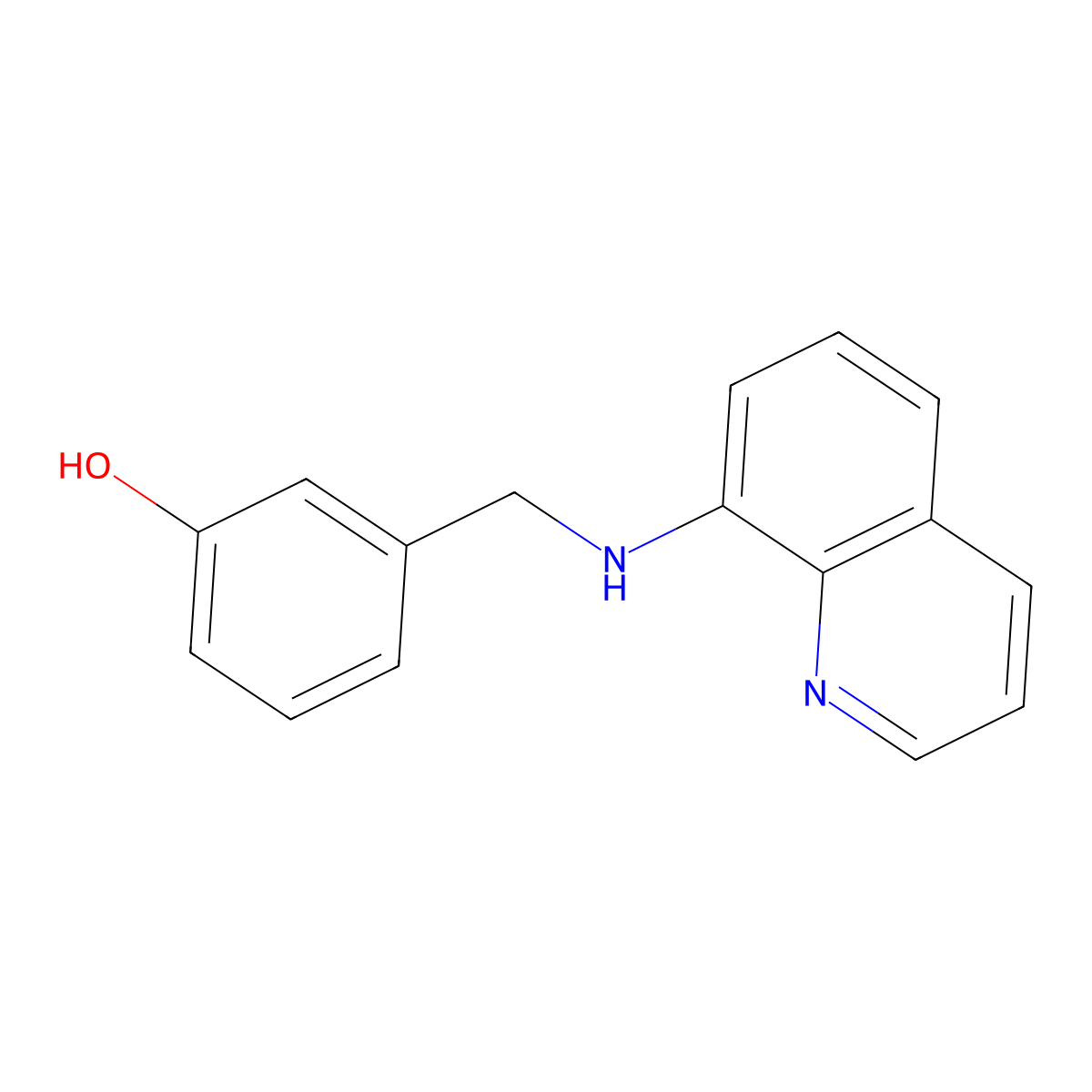3-{[(Quinolin-8-yl)amino]methyl}phenol molecular structure, CAS 1019573-28-4