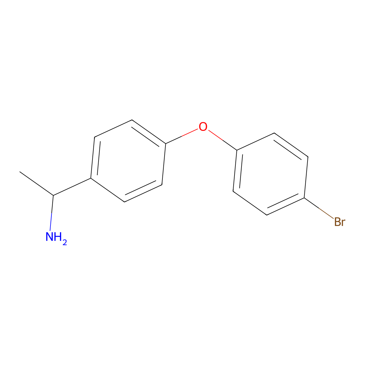1-(4-(4-Bromophenoxy)phenyl)ethanamine molecular structure, CAS 1019573-63-7