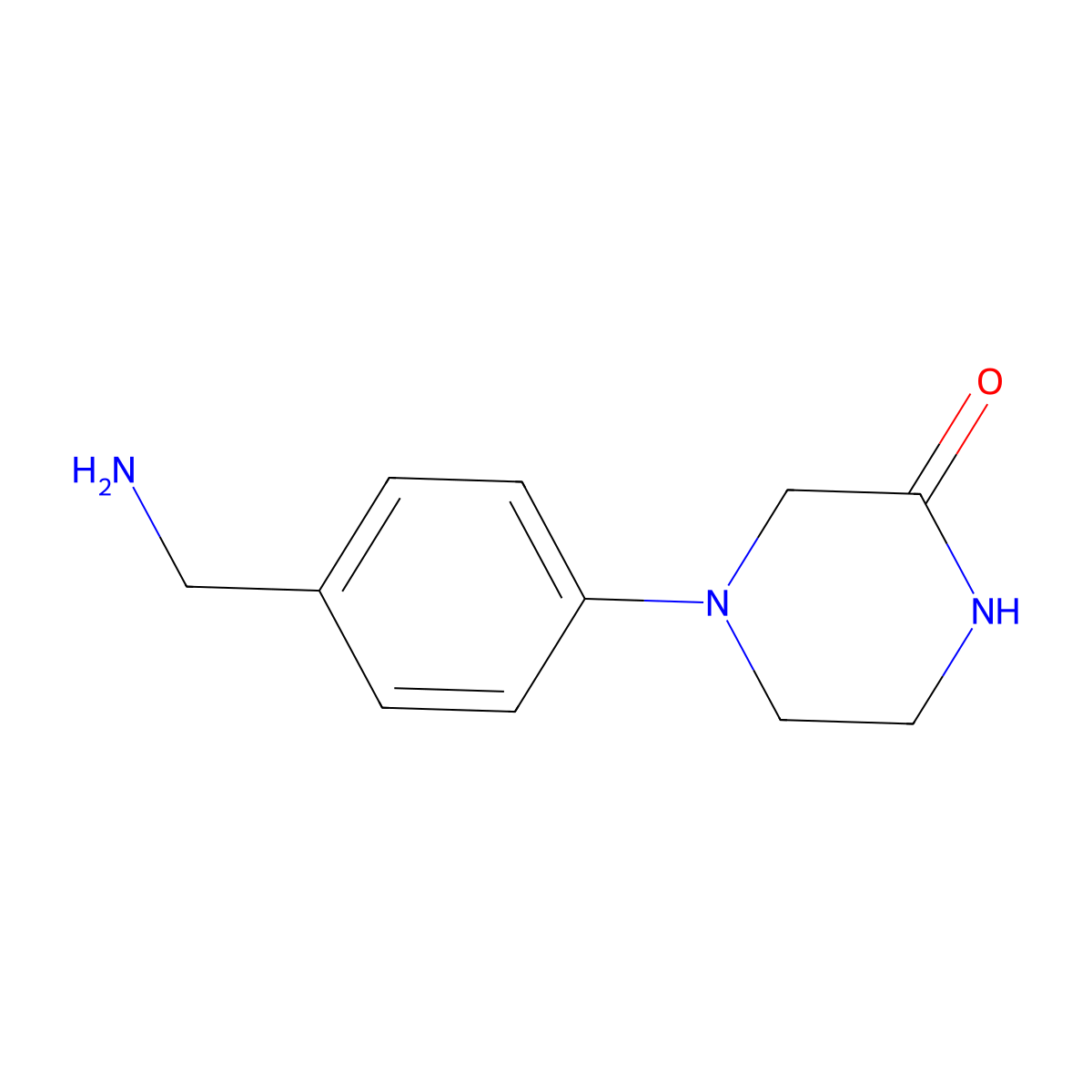 4-[4-(Aminomethyl)phenyl]piperazin-2-one molecular structure, CAS 1019575-67-7